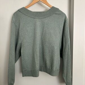 Free People Cross-back Sage Sweater